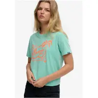 Superdry Roadside Trade Relaxed Short Sleeve T-shirt Vert XL Femme