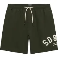 Superdry Shorts de bain olive / blanc