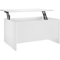 vidaXL Table basse blanche 80 x 55,5 x 41,5 cm en aggloméré