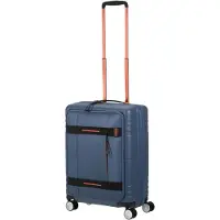 American Tourister trolley pour ordinateur portable Hello Cabin Spinner 55 / 20 Exp Coated Trolley Navy / Orange bleu marine