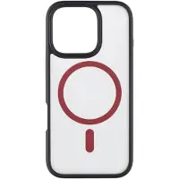 Tactical MagForce Hyperstealth 2.0 Cover for iPhone 16 Pro Black/Red (Apple iPhone 16 Pro), Coque pour téléphone portable, Transparent, Noir, Rouge