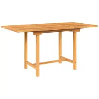 vidaXL Table de jardin extensible 110-160x80x75 cm bois massif teck