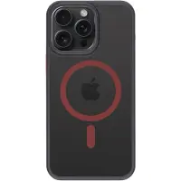 Tactical MagForce Hyperstealth 2.0 Cover for iPhone 15 Pro Max Black/Red (Apple iPhone 15 Pro Max), Coque pour téléphone portable, Noir, Transparent, Rouge