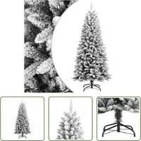 The Living Store Sapin de Noël artificiel enneigé 150 cm PVC&PE