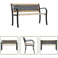 The Living Store Banc de jardin 120 cm en bois