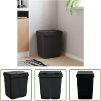 The Living Store Duo Poubelle Anthracite 2x25 L