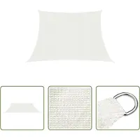 The Living Store Voile d'ombrage 160 g/m² Blanc 4/5x3 m HDPE