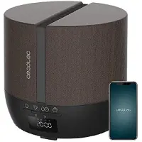 Cecotec Diffuseur d'Arômes PureAroma 550 Connected Black Woody. Capacité 500 ml, Écran LED, Haut-parleur, Contrôle par