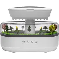 Melitt Humidificateur D'Air à Effet Goutte de Pluie, Diffuseur D'Huiles Essentielles à Bruit Blanc et Ultrasonique, Prise UE