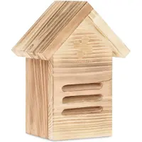 Relaxdays Hôtel à coccinelles pour le jardin - A suspendre - Bois - Naturel brun