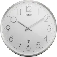 Mebus 19776 Wall Alarm Clock Argenté One Size / EU Plug 220V