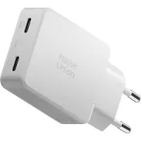 Native Union , chargeur double USB-C 65W PD GaN, blanc