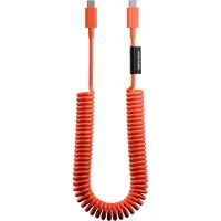 Native Union , câble spiralé USB-C vers USB-C 60 W, 2,4 m, série POP, recharge rapide, rouge