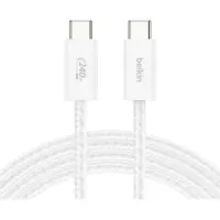 Belkin Câble USB-C vers USB-C tressé BoostCharge Pro - 1 mètre - Blanc