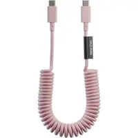 Native Union , câble spiralé USB-C vers USB-C 60 W, 1,2 m, série POP, recharge rapide, jaune