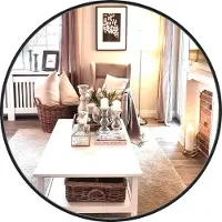 OEM Miroir mural en aluminium, 40 cm, haute définition, incassable, noir, salle de bains, salon