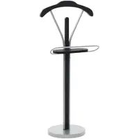 vidaXL Valet de chambre 45 x 35 x 107 cm Noir et gris