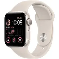 Apple Watch SE 3 GPS + Cellulaire 40 mm Aluminium Lumière stellaire MEP64 S/M avec bracelet Sport Lumière stellaire