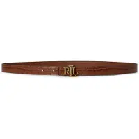 Ralph Lauren pour femme. 412P15764002 Ceinture en cuir avec boucle LRL marron clair (M), Casuel