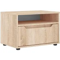 vidaXL Armoire TV VISNES Chêne Sonoma 60x40x38 cm Matériau dérivé du bois