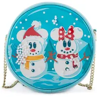 Loungefly Mickey Minnie Snowman Bleu