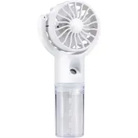 Lifetime Ventilateur Hand Fan with Mist Blanc
