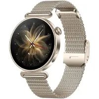 Forever Montre connectée Bloomdust SB-380 pour femme, dorée champagne, ronde et élégante
