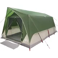 Syfax Tente de camping tunnel, 6 personnes, vert, polyester et acier