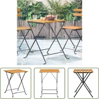 The Living Store Table de bistrot 55x54x71 cm Acacia massif