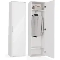 Top E Shop Armoire Duo Miroir Blanc Mat