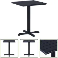 The Living Store Table de jardin noire 60x60x75 cm