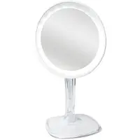 Uniq Miroir de maquillage LED Halo avec grossissement 10x - Blanc