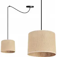 Light11 HOME Juta Spider Lampe à suspendre - Lampe à suspendre en forme d'araignée - Lampe araignée avec 1 tête - Lampe à suspendre en métal et jute - 20cm
