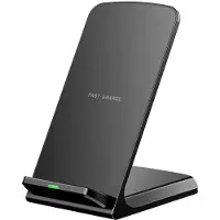 Uniq Station de recharge sans fil QI avec support pour téléphone portable, compatible avec iPhone et Android