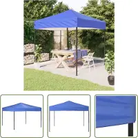 The Living Store Tente de réception pliante bleue 3x3 m