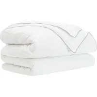 vidaXL Couette toutes saisons blanche 240 x 220 cm en fibre de bambou