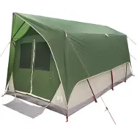 Syfax Tente de type tunnel, 8 personnes, couleur verte, en polyester et acier