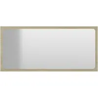 Syfax Miroir de salle de bain Chêne sonoma 80x1,5x37 cm Aggloméré
