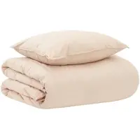 vidaXL Ensemble de literie , beige, 137 x 200 cm, coton, kapok, polyester