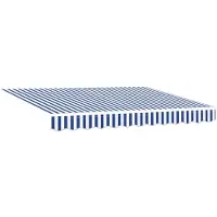 vidaXL Store électrique rétractable bleu et blanc 3 x 2,5 m