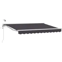 vidaXL Store électrique rétractable, anthracite et blanc, 3,5 x 2,5 m