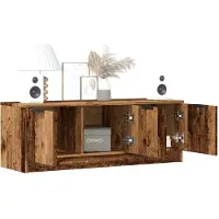 vidaXL Armoire TV imitation vieux bois 102x35x36,5 cm Matériau dérivé du bois