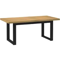 vidaXL Table de salle à manger NOAIN pieds en forme de U 180x90x75 cm pin massif