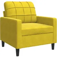 vidaXL Fauteuil jaune 60 cm velours