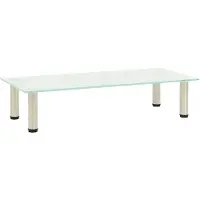 vidaXL Table TV 80x35x17 cm Verre trempé satiné