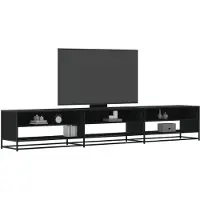 vidaXL Armoire TV noire 270x40x46 cm Bois composite