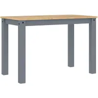 vidaXL Table de salle à manger Panama Gris 117x60x75 cm Pin massif