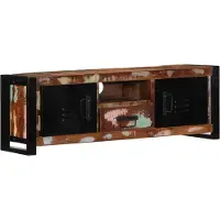 vidaXL Armoire TV 100x30x35 cm Bois massif ancien