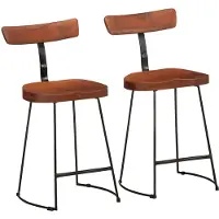 vidaXL Tabouret de bar 2 pcs. 49x43x79 cm Mango massif