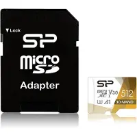 Silicon Power Carte mémoire Superior Pro Colorful 512 Go MicroSDXC Classe 10 UHS-I + adaptateur SD (SP512GBSTXDU3V20AB)